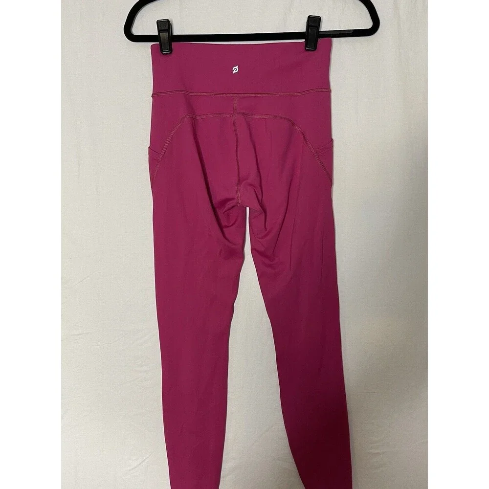 Peloton Move Mission Tulip Hem Logo Leggings Pink Size M